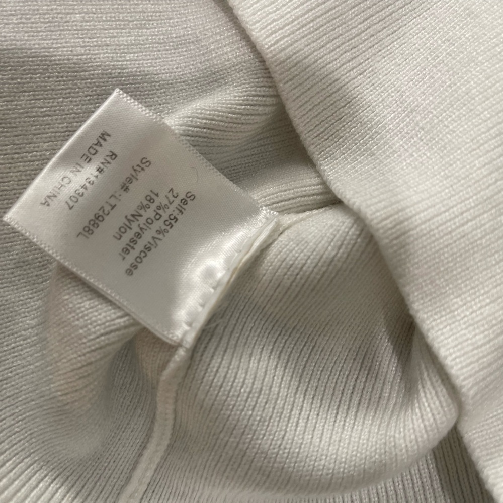 Line & Dot White Ribbed off the shoulders top for Women size S - Picture 4 of 4